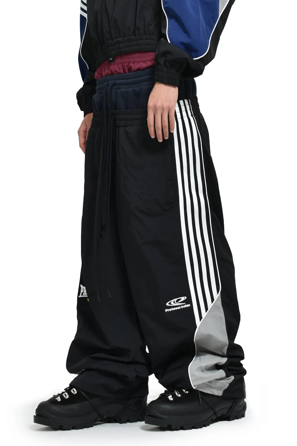 3 Layered Track Pants / Black