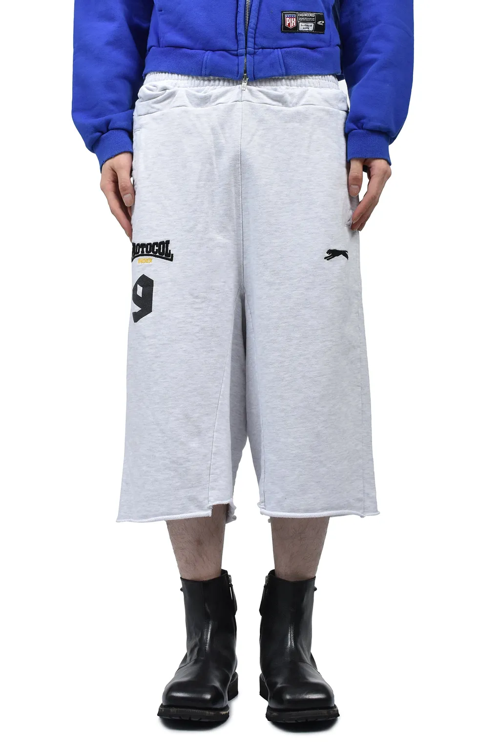 Folded Waist Jorts / Wht Melange