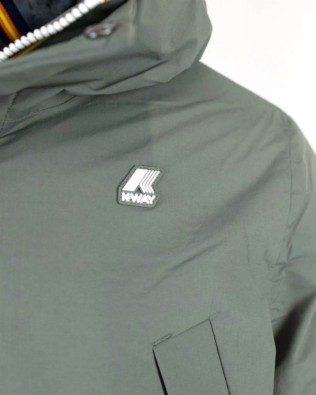 K-Way Long-Sleeved Hooded Coat