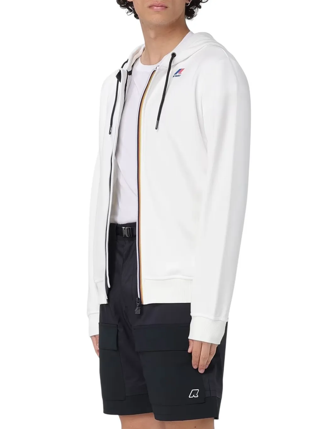 K-Way Logo-Patch Zip-Up Hoodie