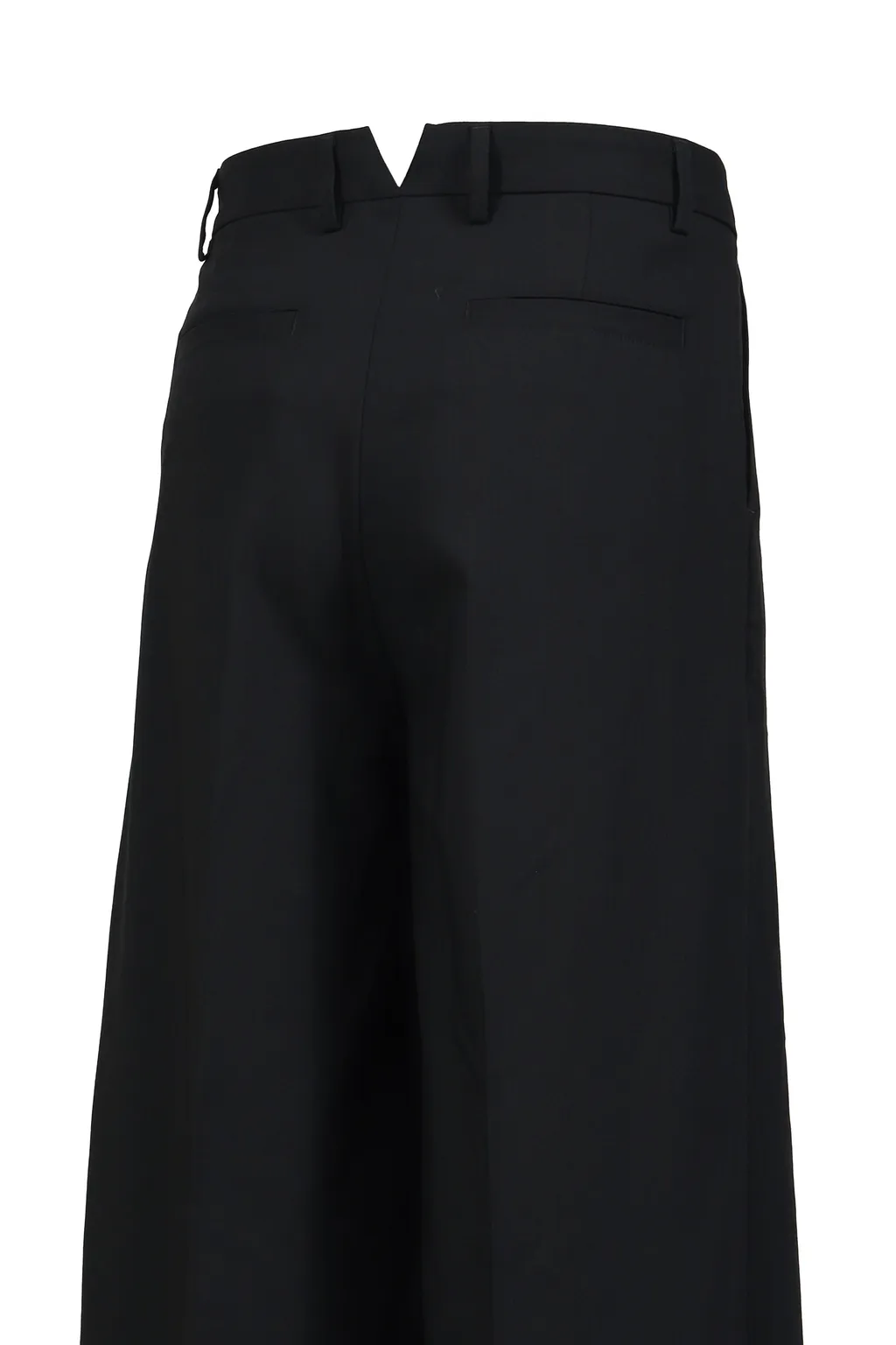 Wide Pleated Trouser / Black