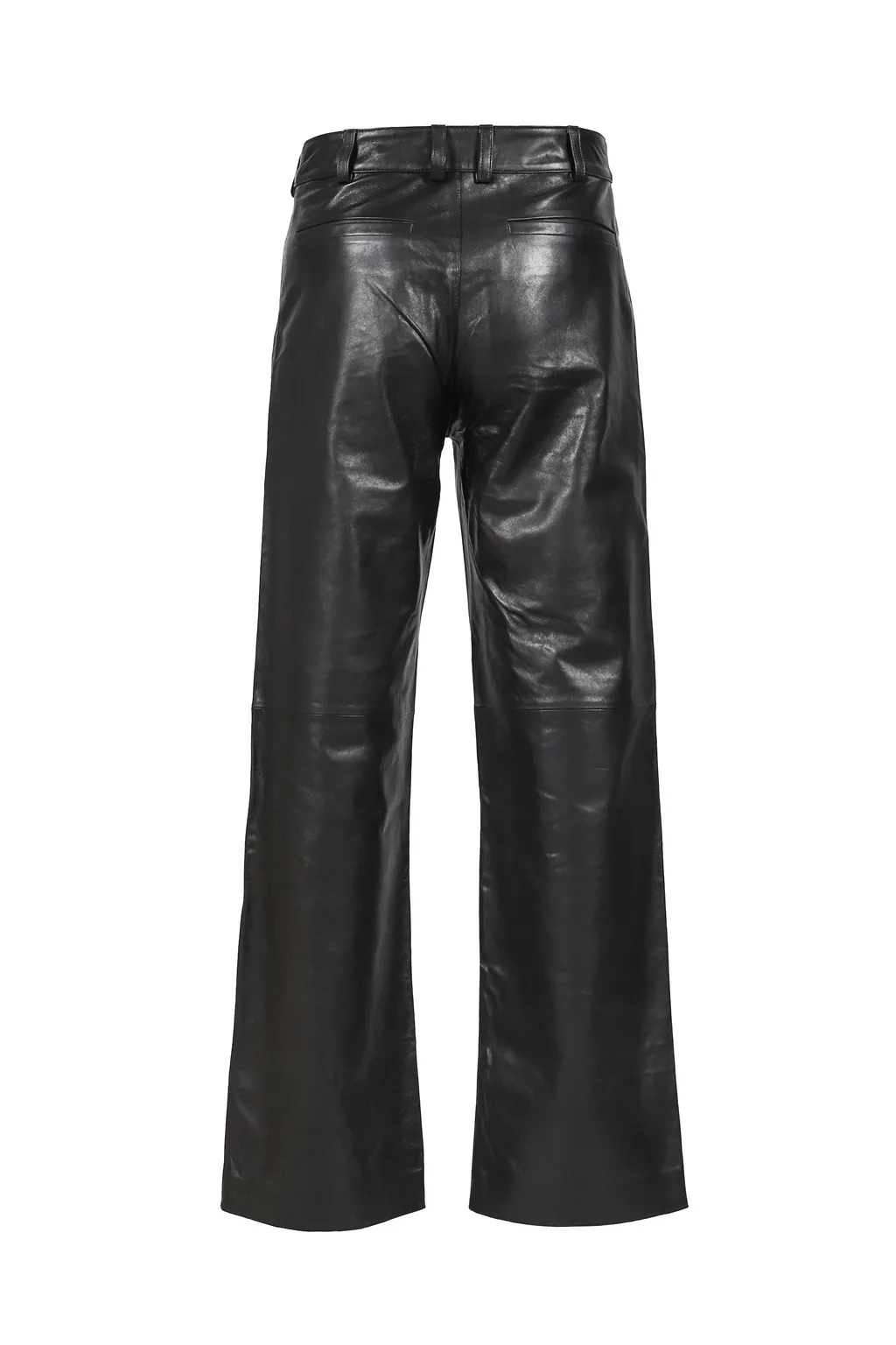 Leather Straight Leg Pant / Blk