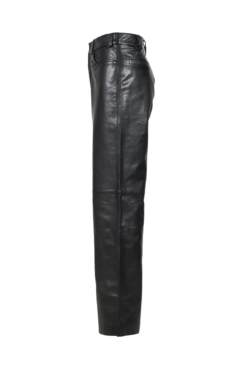Leather Straight Leg Pant / Blk