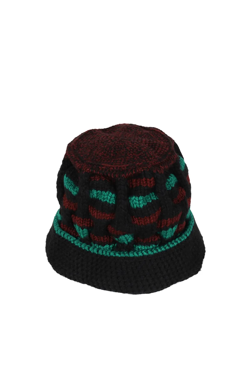 Hand Knitted Roots Hat / Black