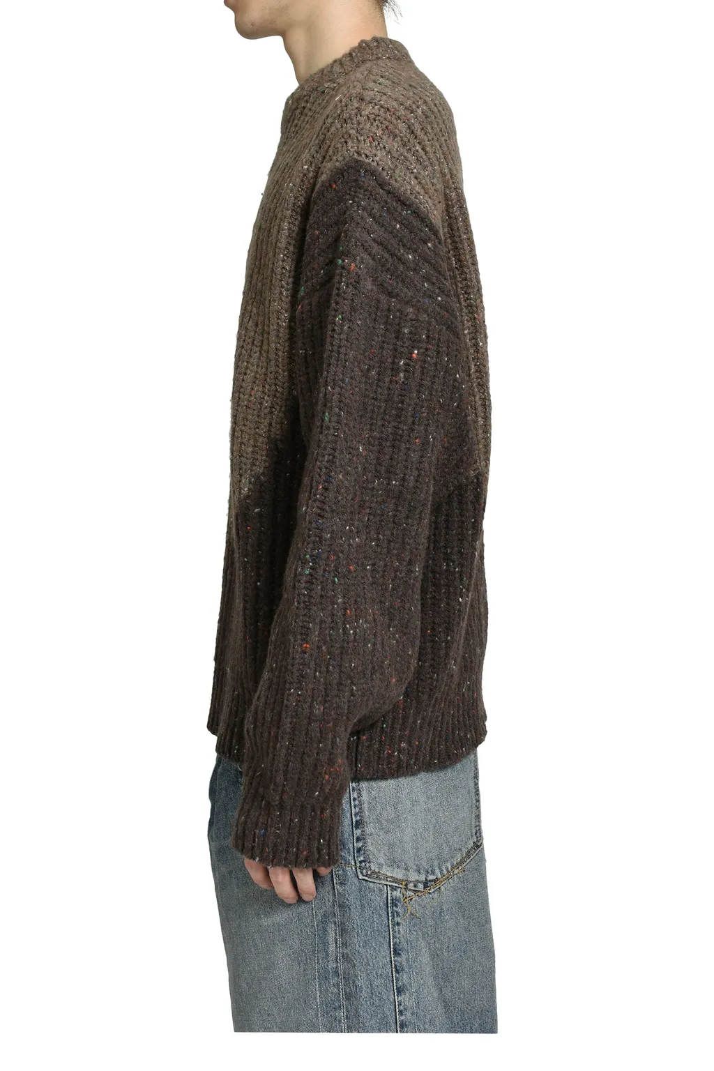 Swirl Wool Crewneck Knit / Brw