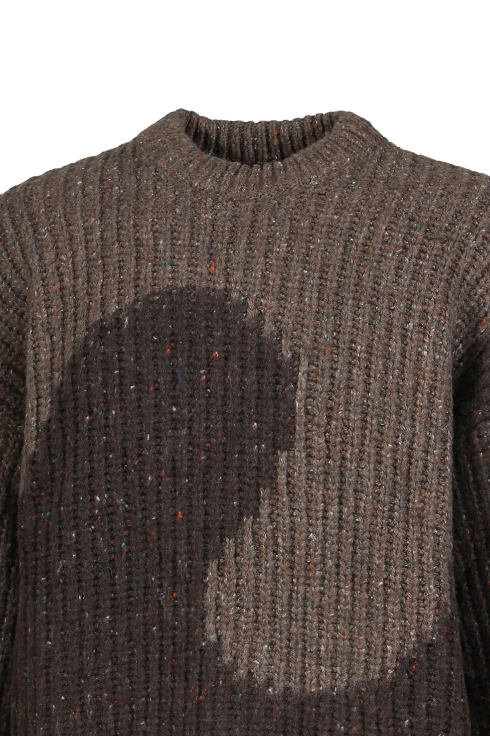 Swirl Wool Crewneck Knit / Brw
