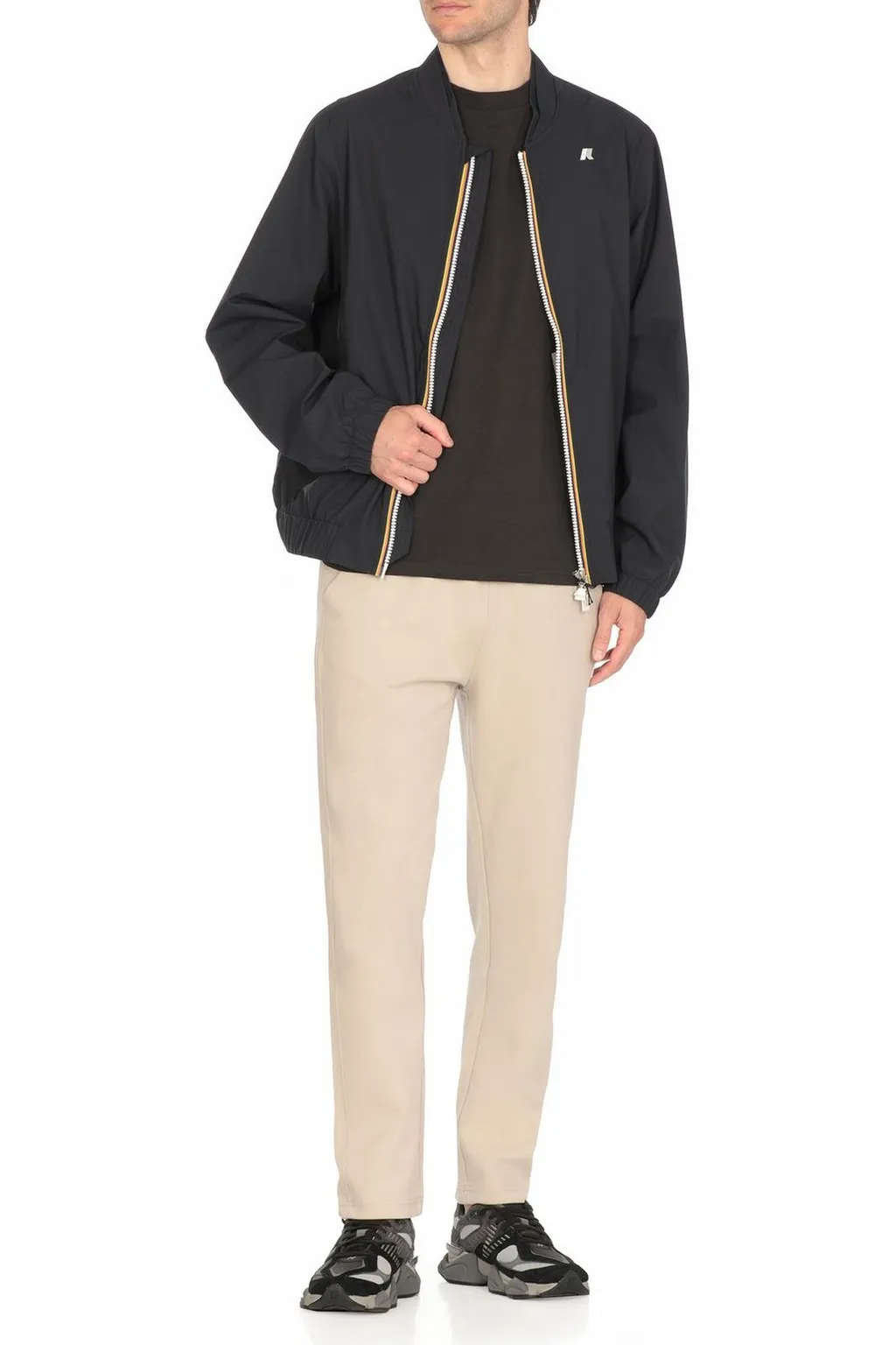K-Way Logo Detailed Zip-Up Jacket