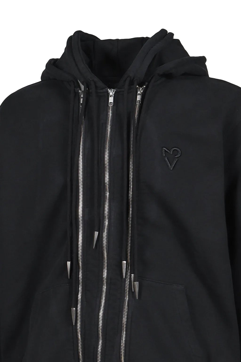 Three Zip Hoodie Black / Blk