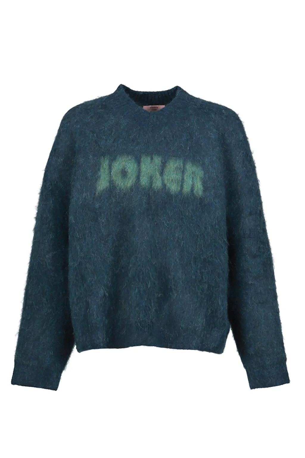 Brushed Mohair V-Neck Jumper / Grn