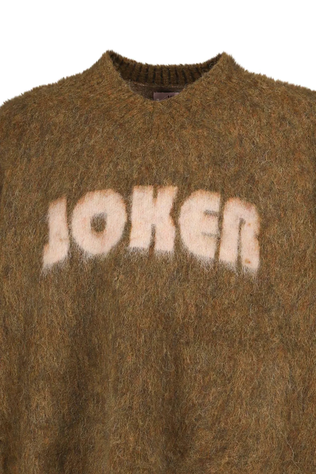 Brushed Mohair V-Neck Jumper / Brw