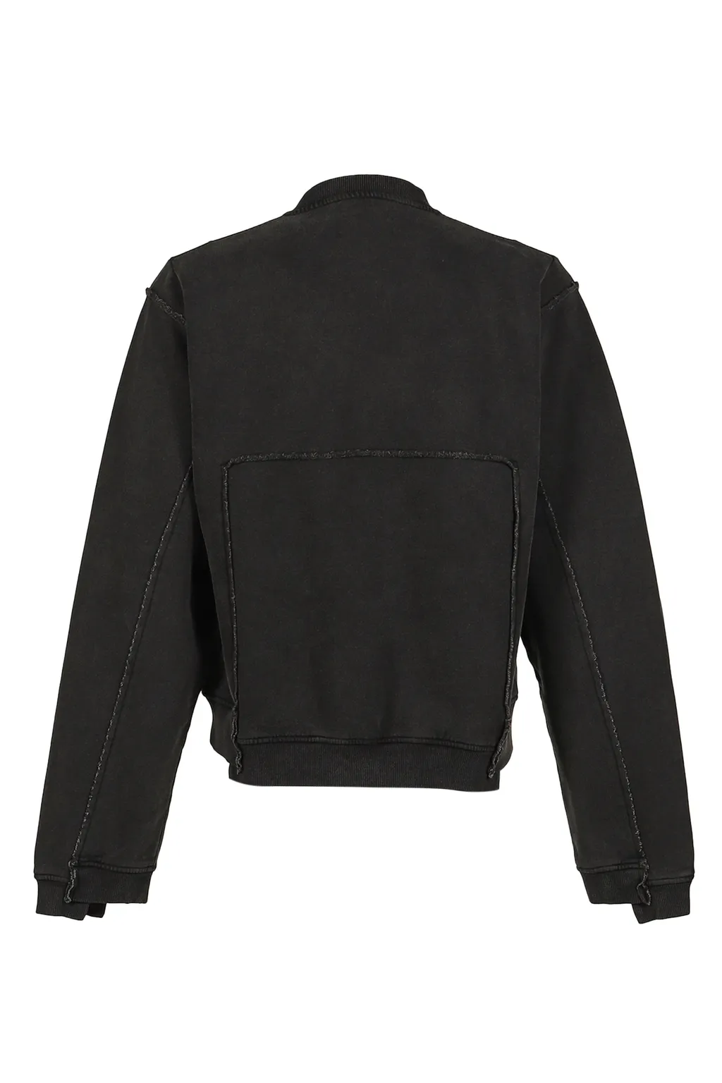Shrunken Zip Up Crew / Black