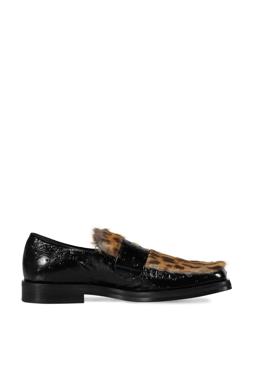 Champagne Cap Square Toe Loafer / Blk
