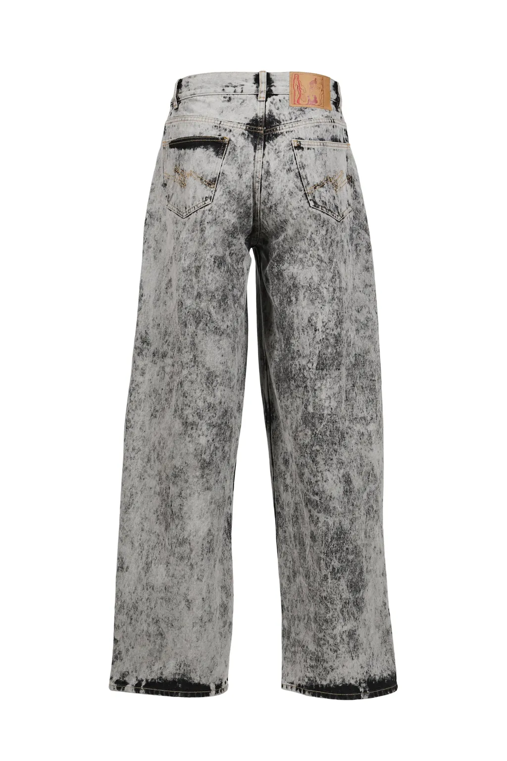 Zip Hem Jean / Acid Wash Gry