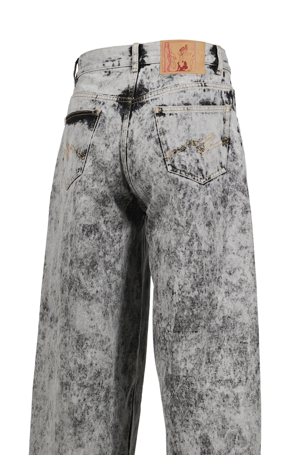 Zip Hem Jean / Acid Wash Gry
