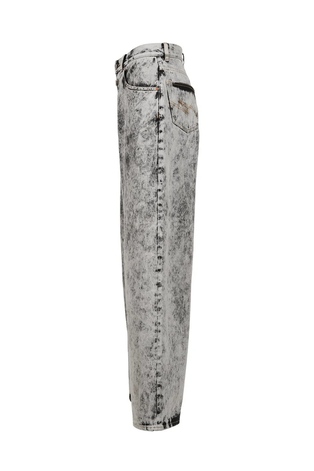 Zip Hem Jean / Acid Wash Gry