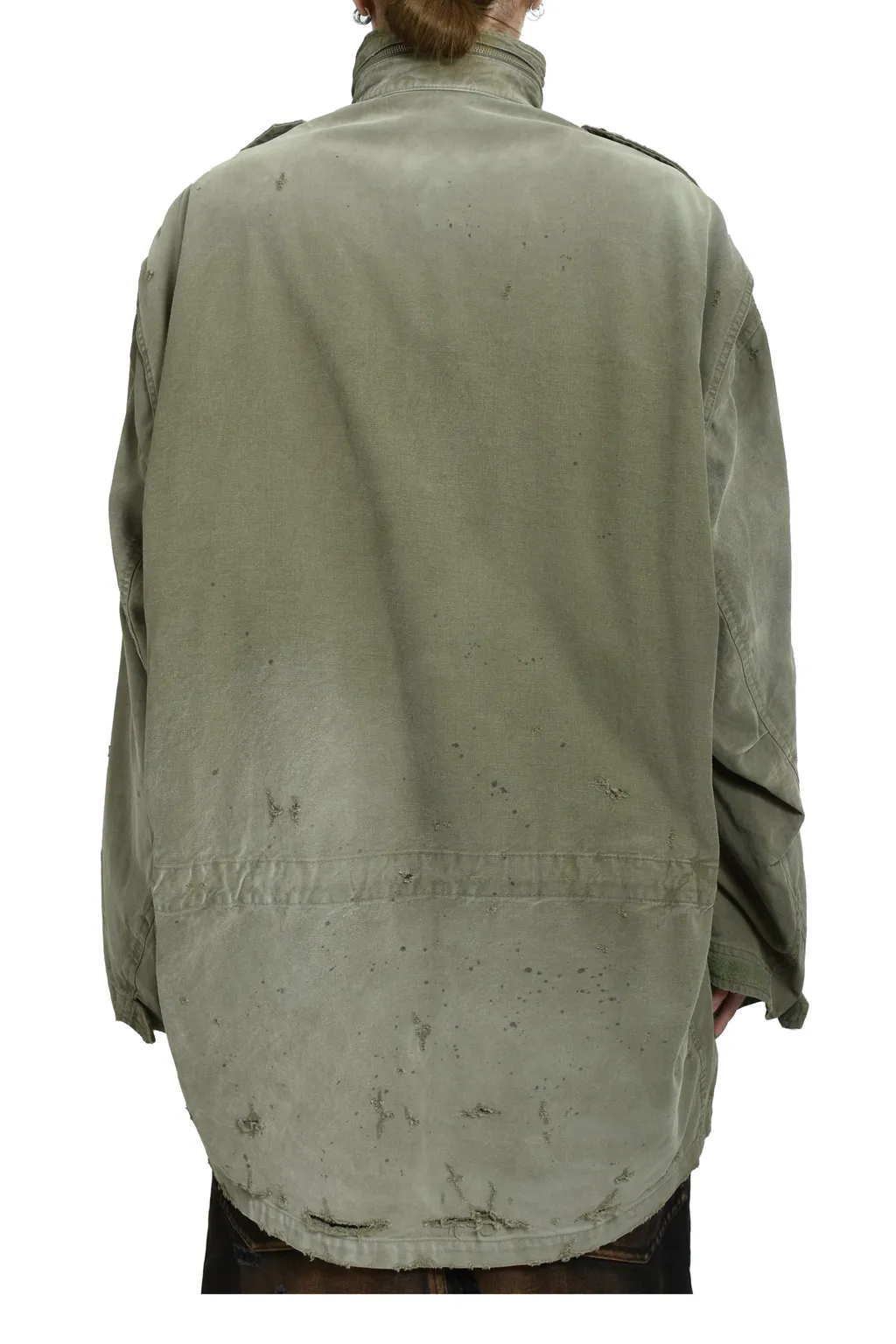 Distressed M-65 Jacket / Kha