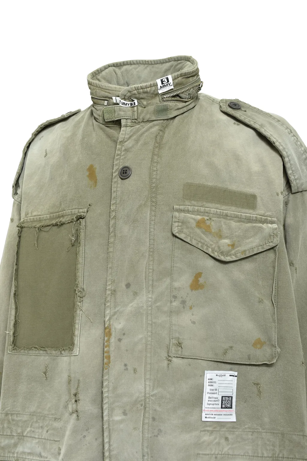 Distressed M-65 Jacket / Kha
