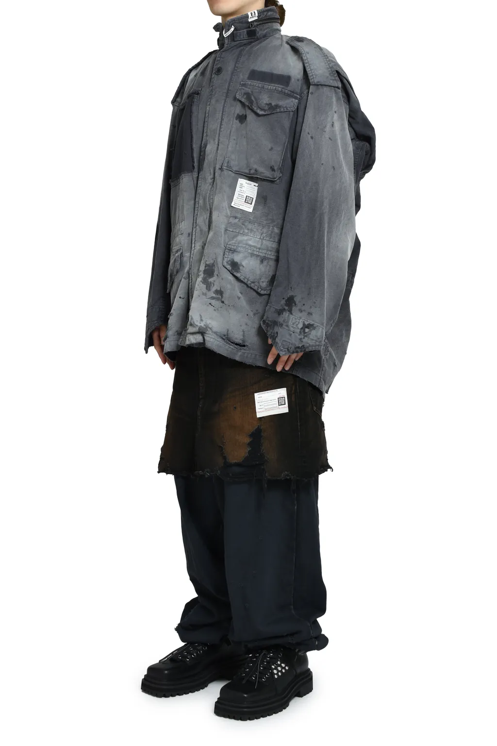 Distressed M-65 Jacket / Black