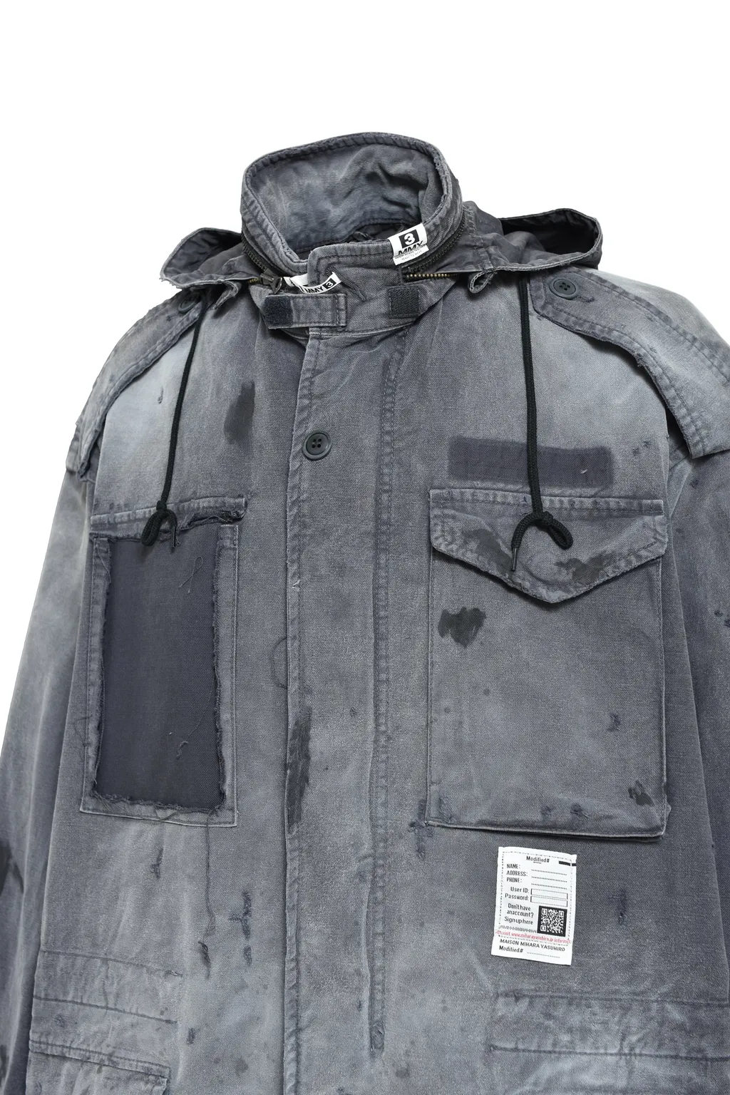 Distressed M-65 Jacket / Black