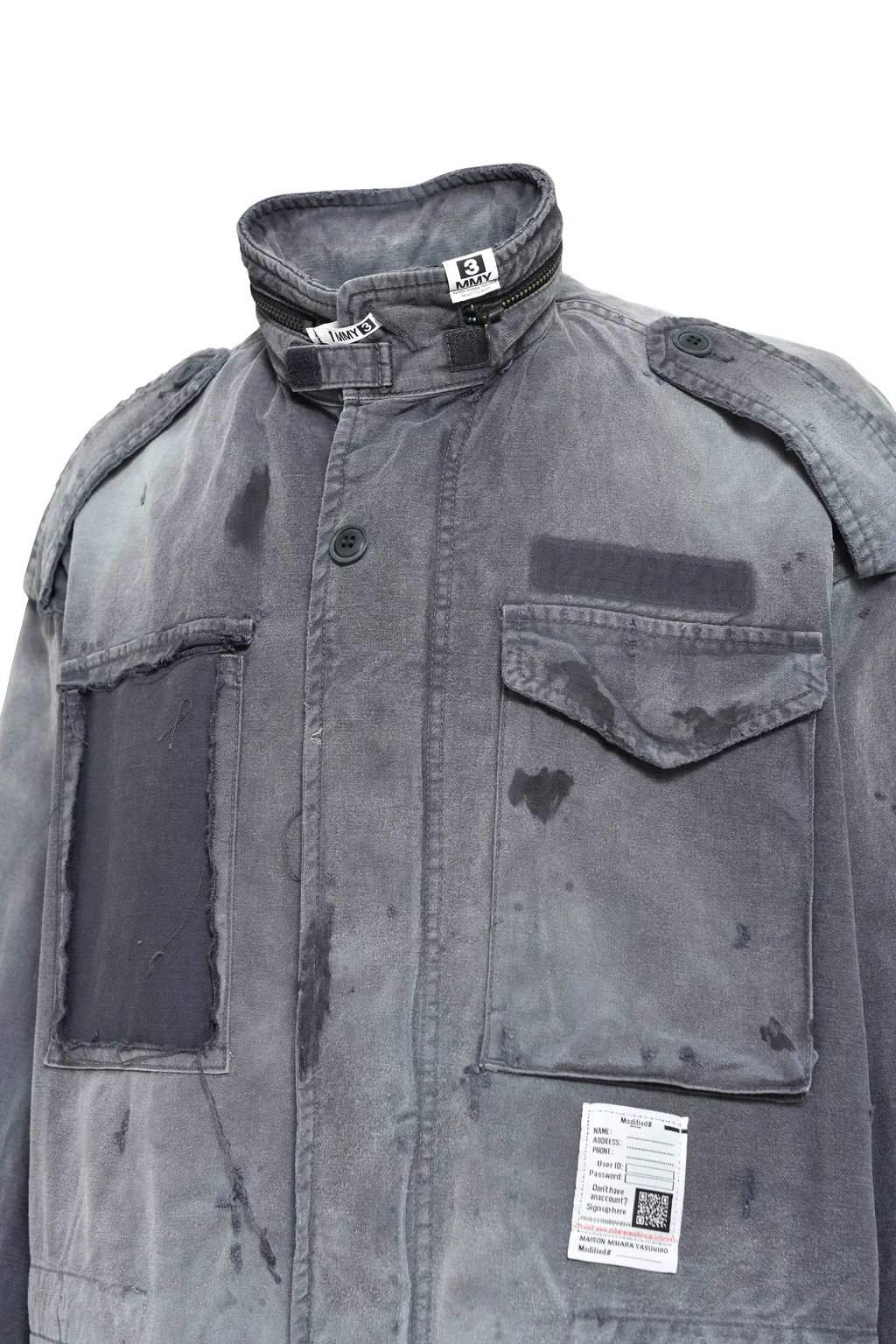 Distressed M-65 Jacket / Black