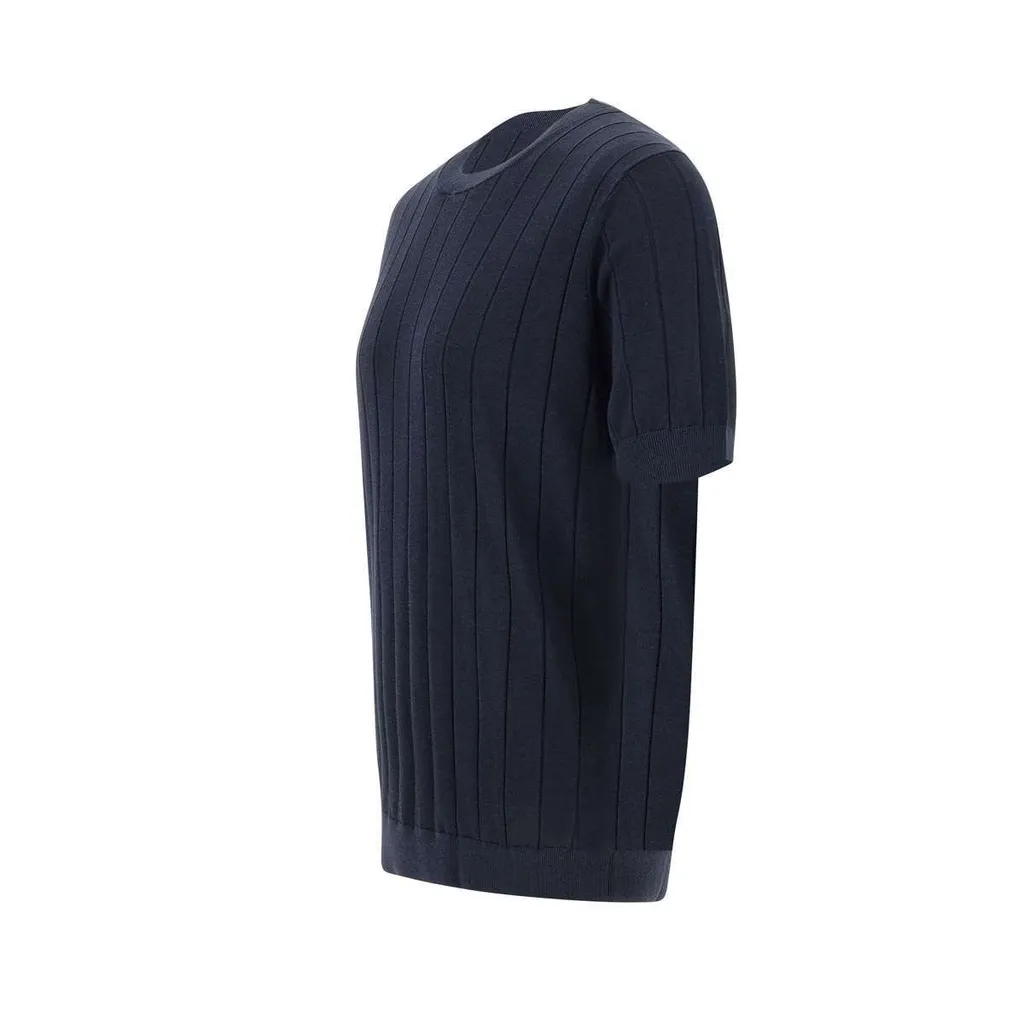 Kangra Vertical Ribbed Crew Neck Knitwear