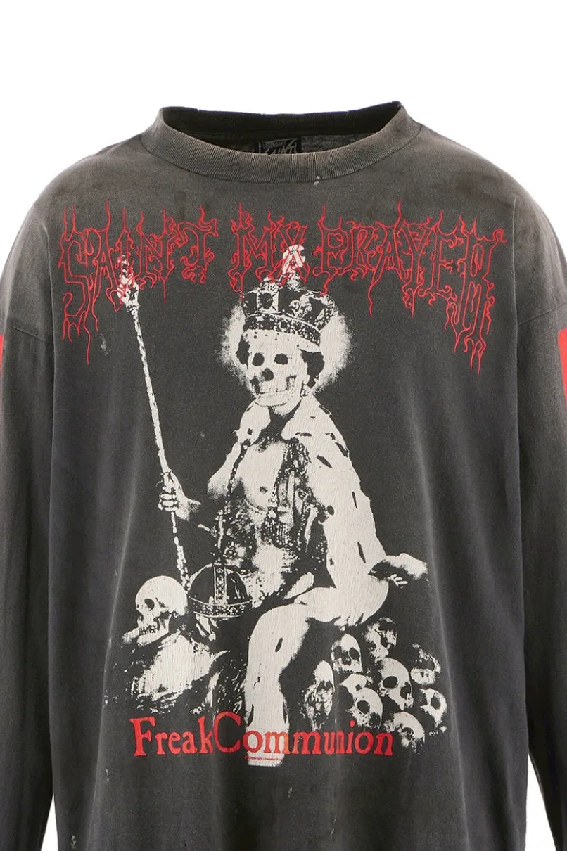 Ls Tee/Saint Is A Kiss / Black