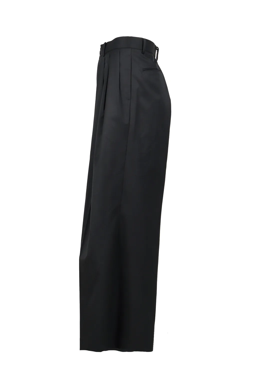 Super140 3Tuck Baggy Trousers .14 / Blk