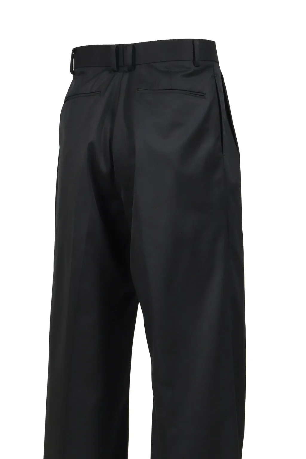 Super140 3Tuck Baggy Trousers .14 / Blk
