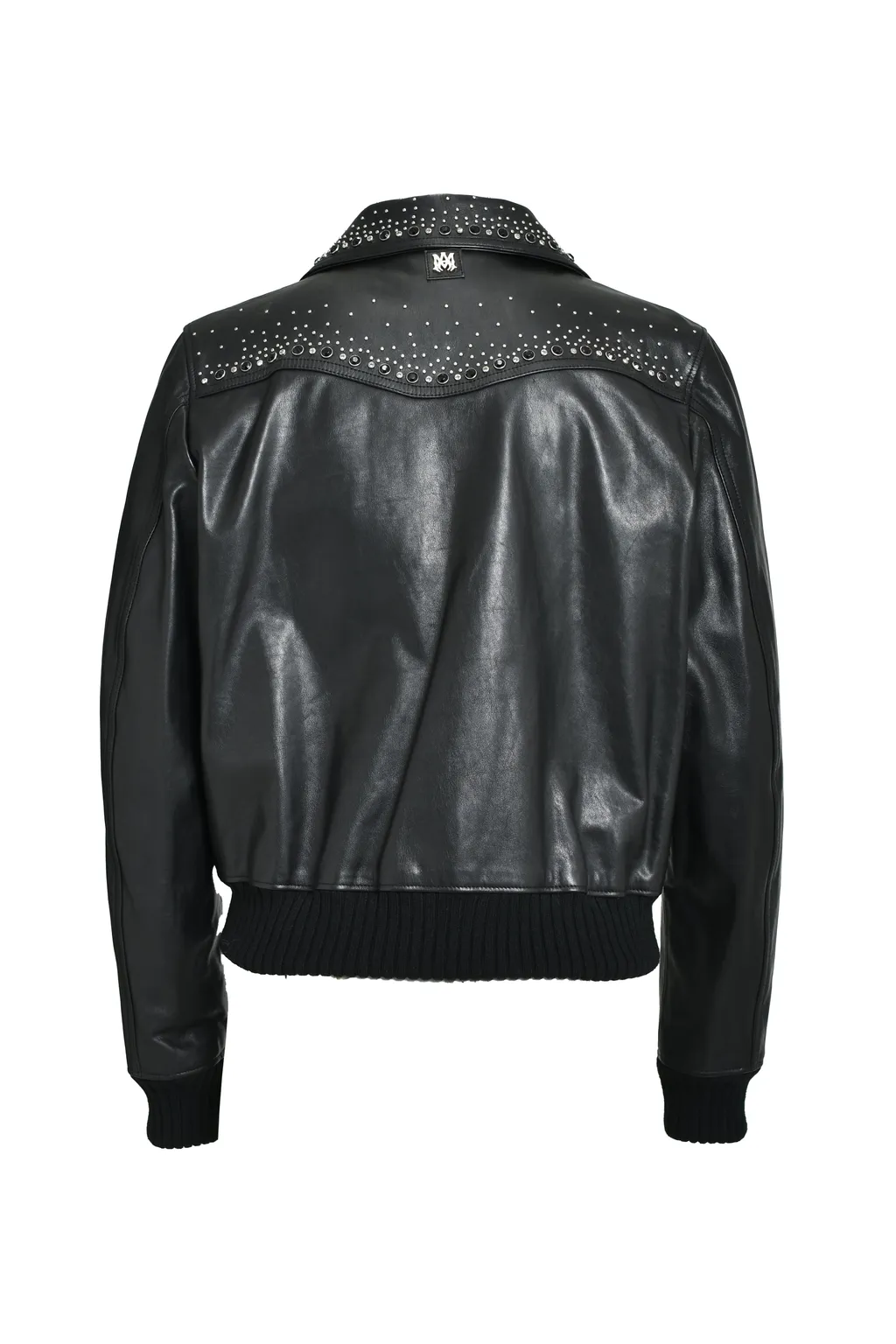 Crystal Leather Western Jacket / Blk