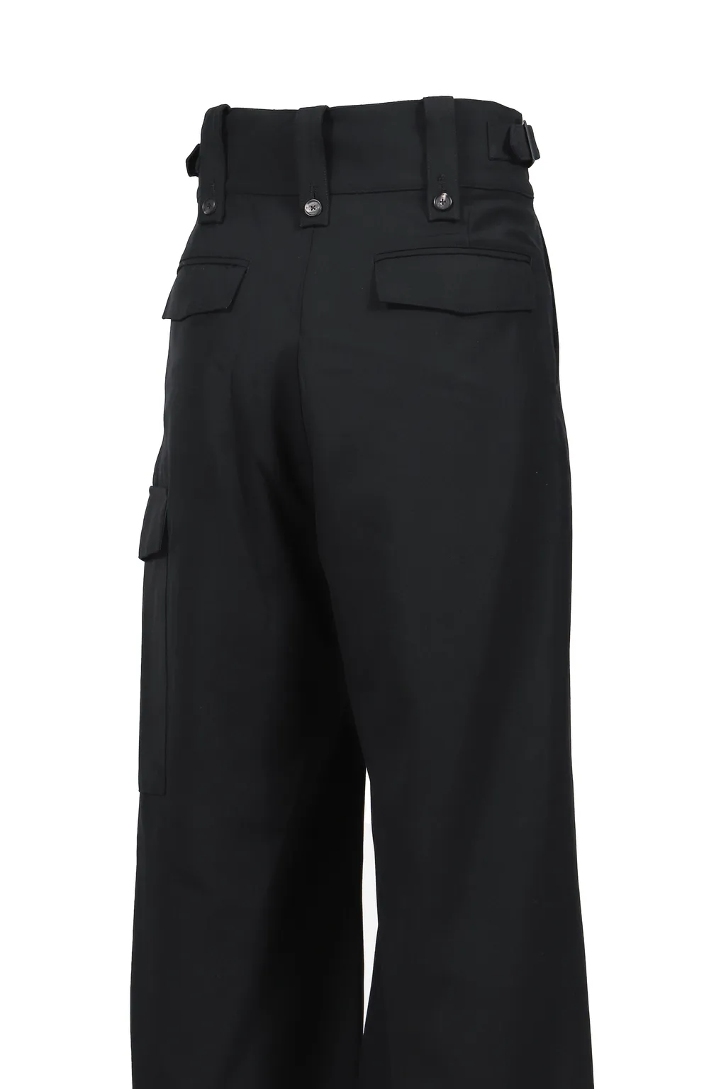 Heavy Wool Gabardine Gurkha Cargo Pants .12 / Blk