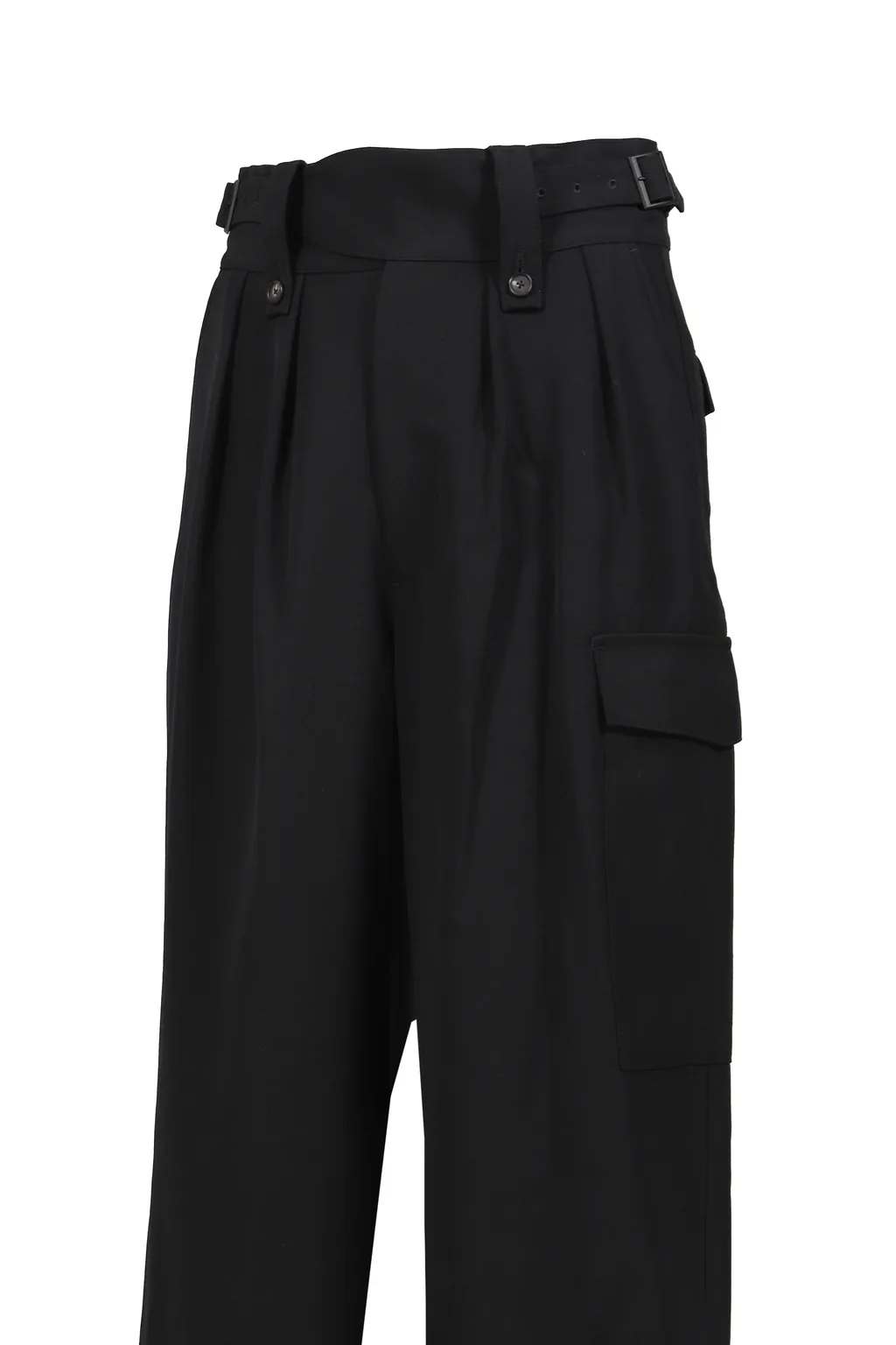 Heavy Wool Gabardine Gurkha Cargo Pants .12 / Blk