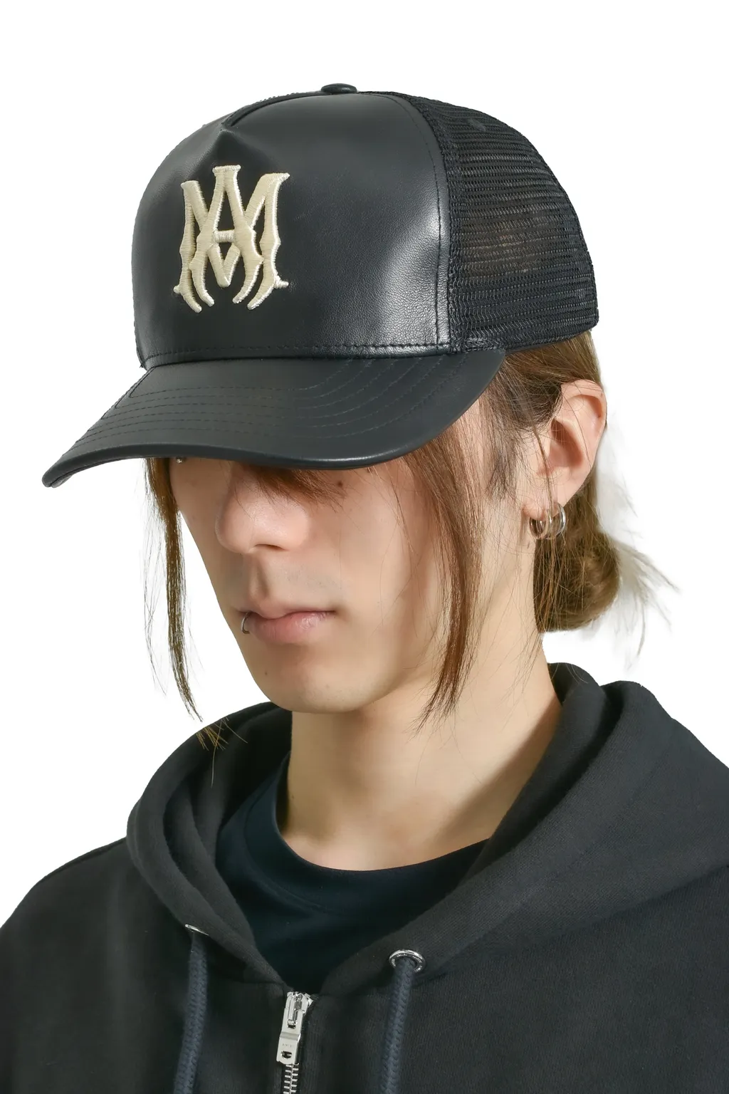 Leather Ma Trucker Hat / Black