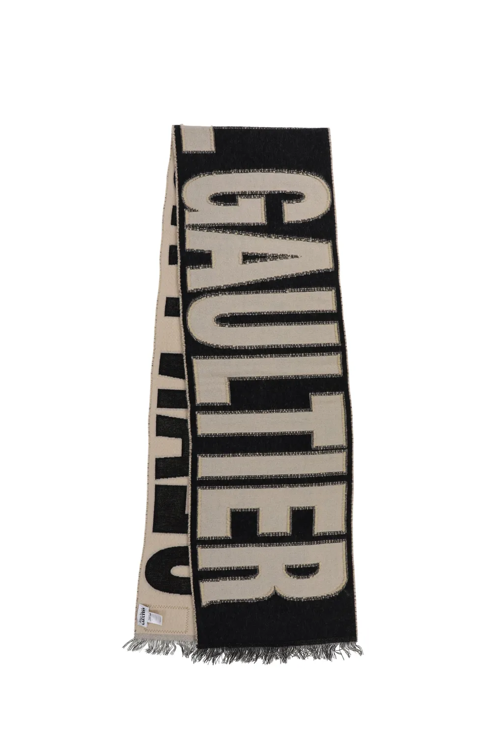 Logo Scarf / Ecru/Blk