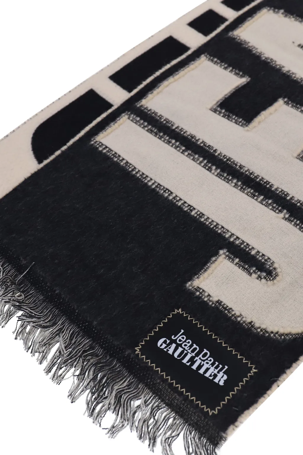 Logo Scarf / Ecru/Blk