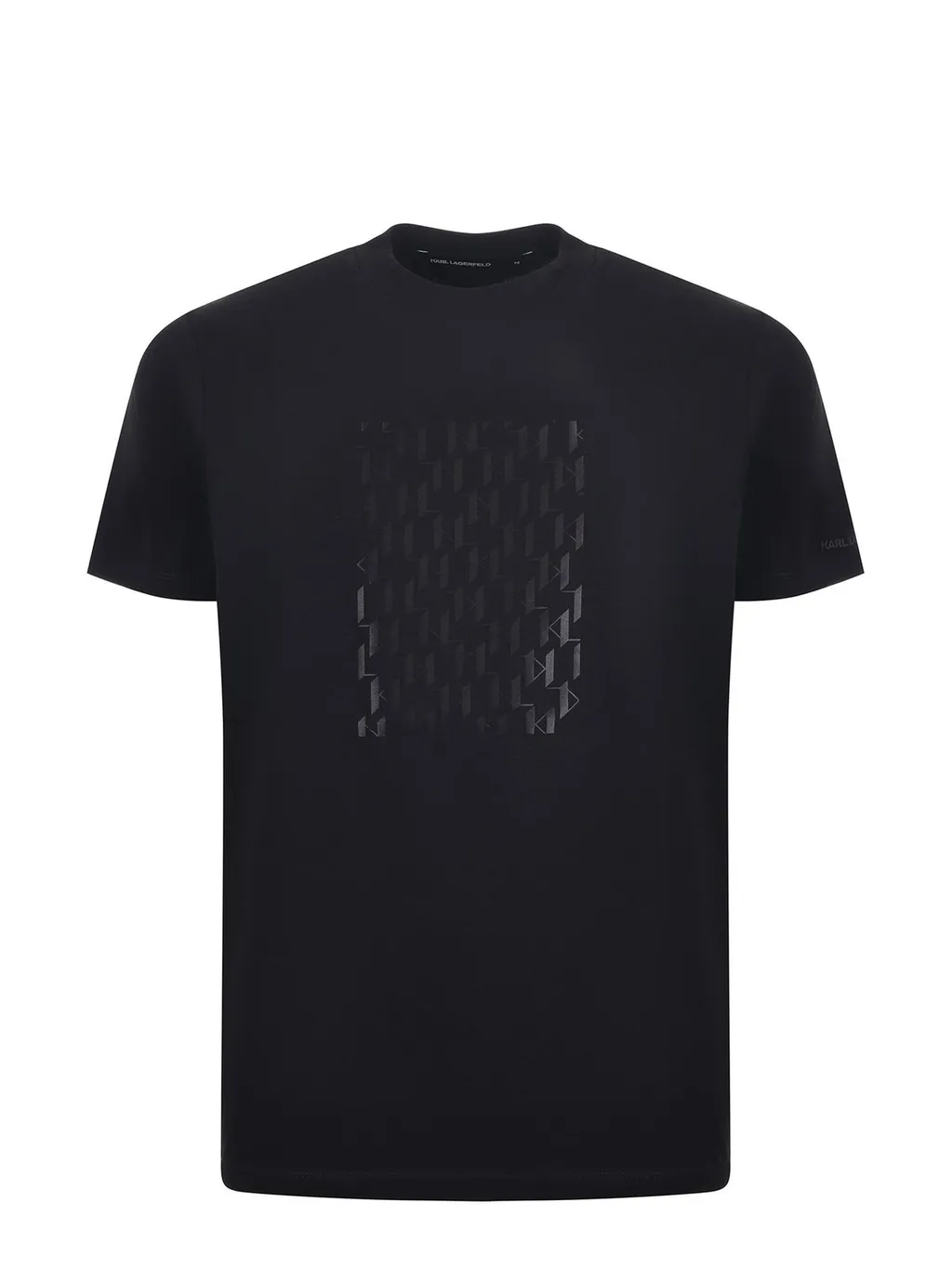 Karl Lagerfeld Geometric-Pattern Crew Neck T-Shirt