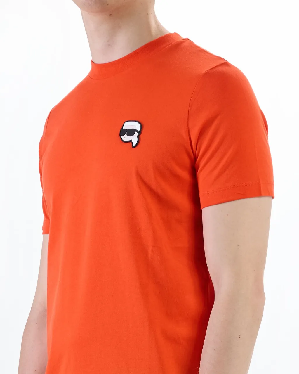 Karl Lagerfeld Logo Printed Crewneck T-Shirt
