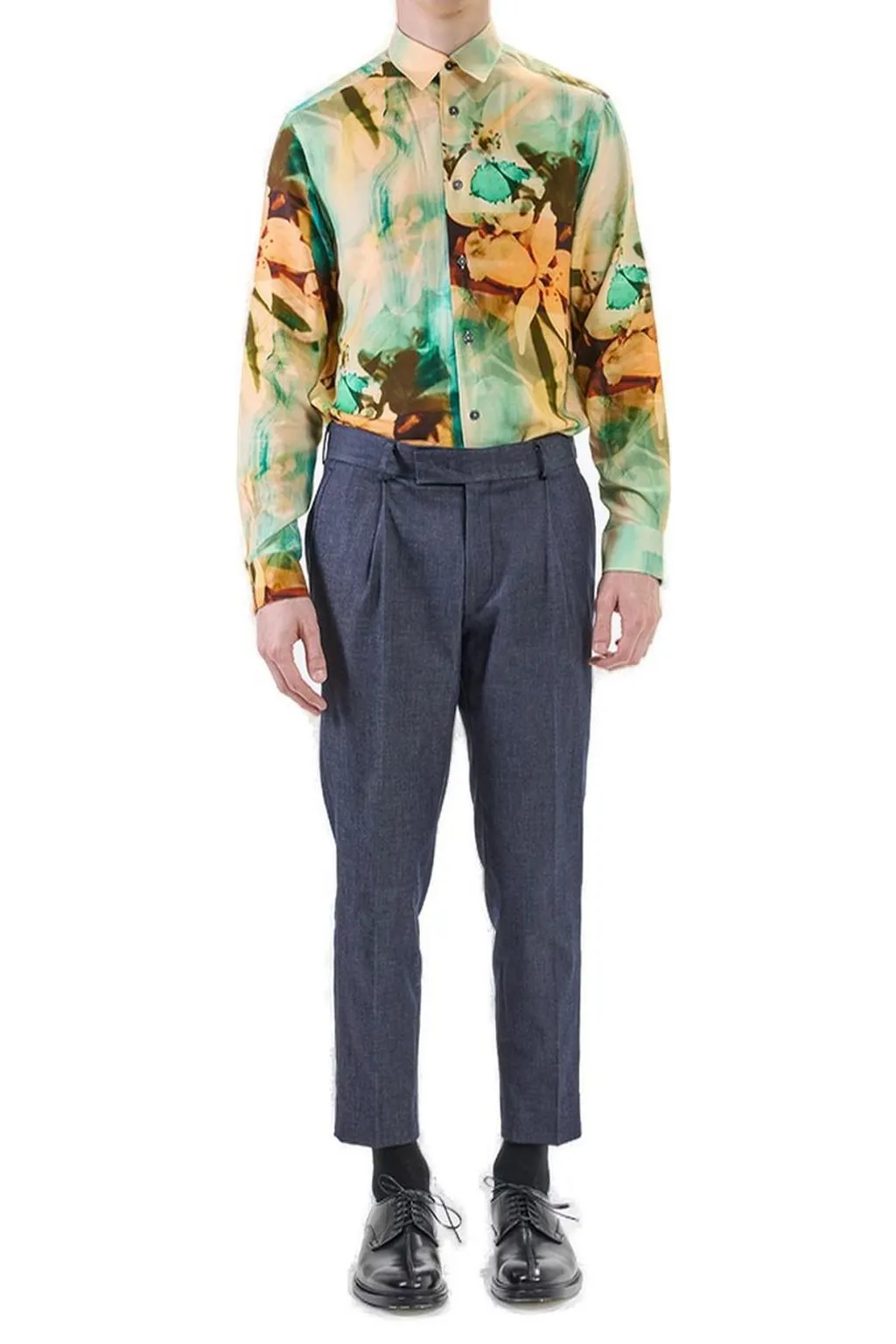 Karl Lagerfeld Pleated Cropped Trousers