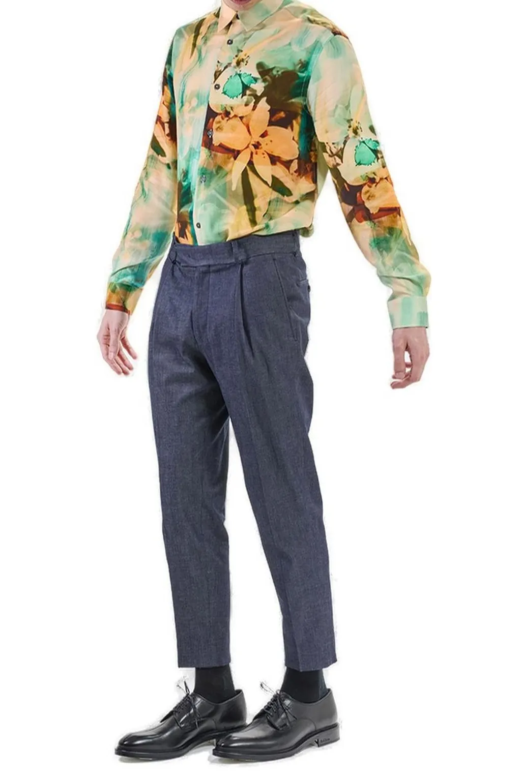 Karl Lagerfeld Pleated Cropped Trousers