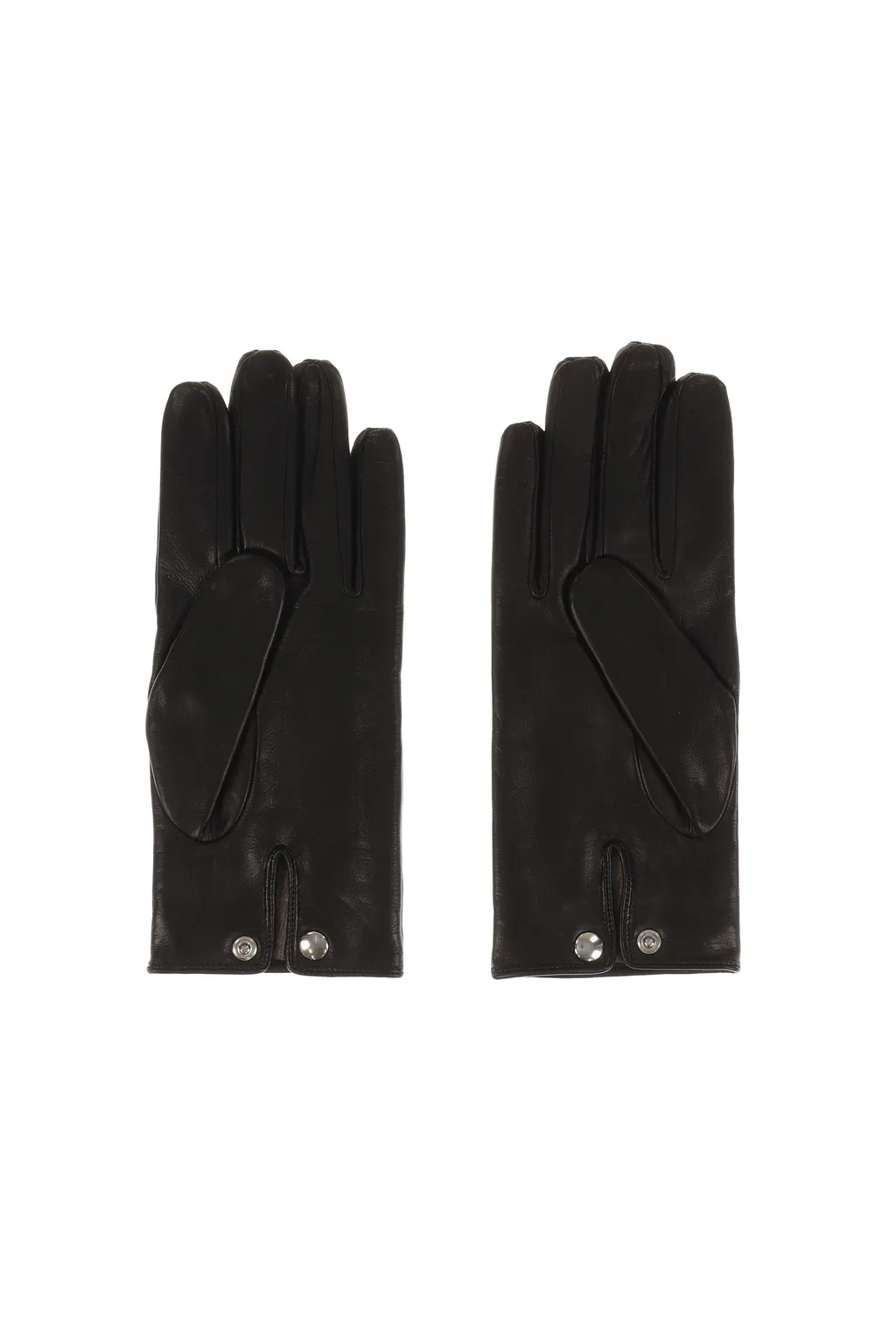 Cashmere Lined Leather Gloves / Blk