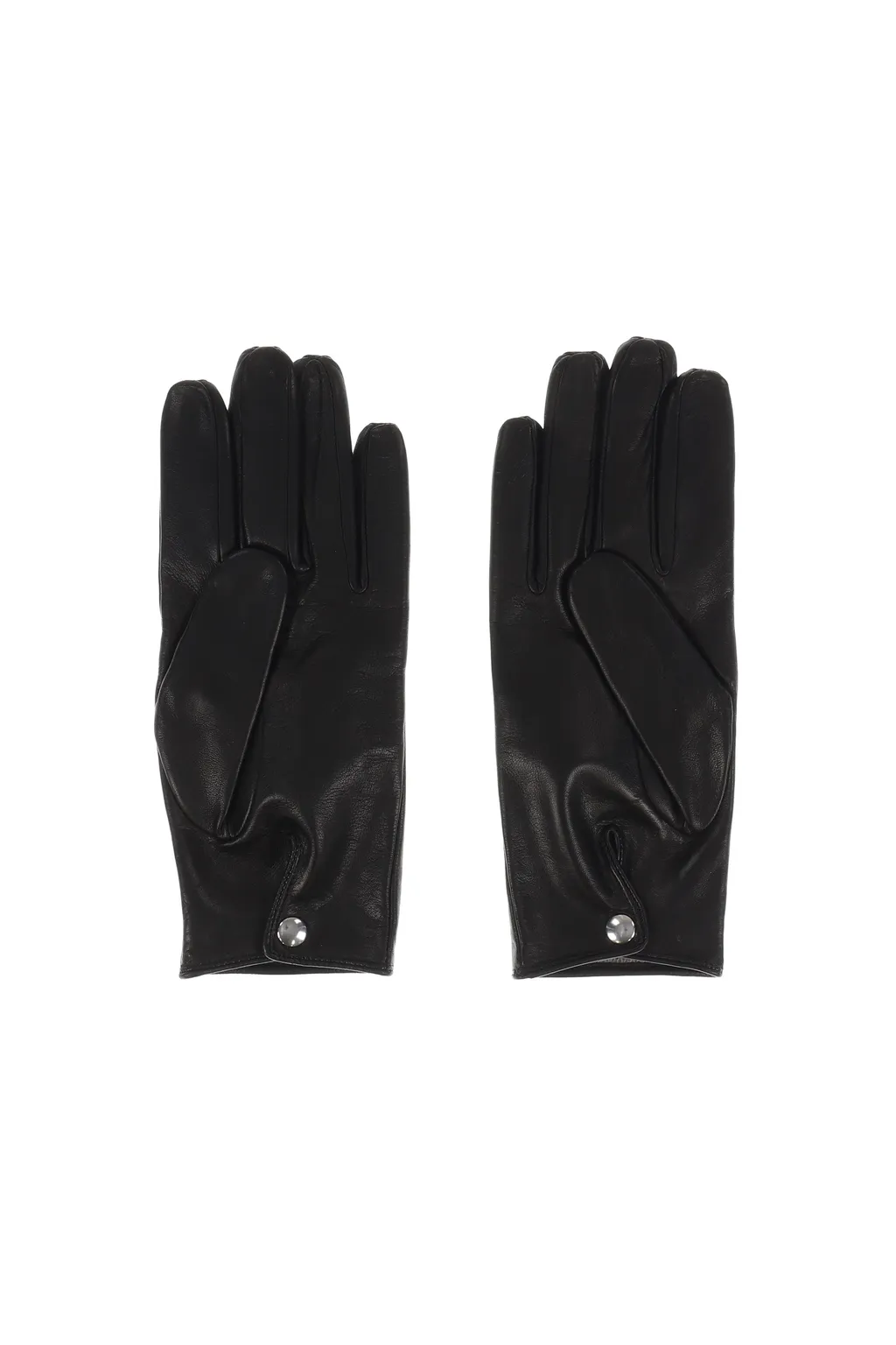 Cashmere Lined Leather Gloves / Blk
