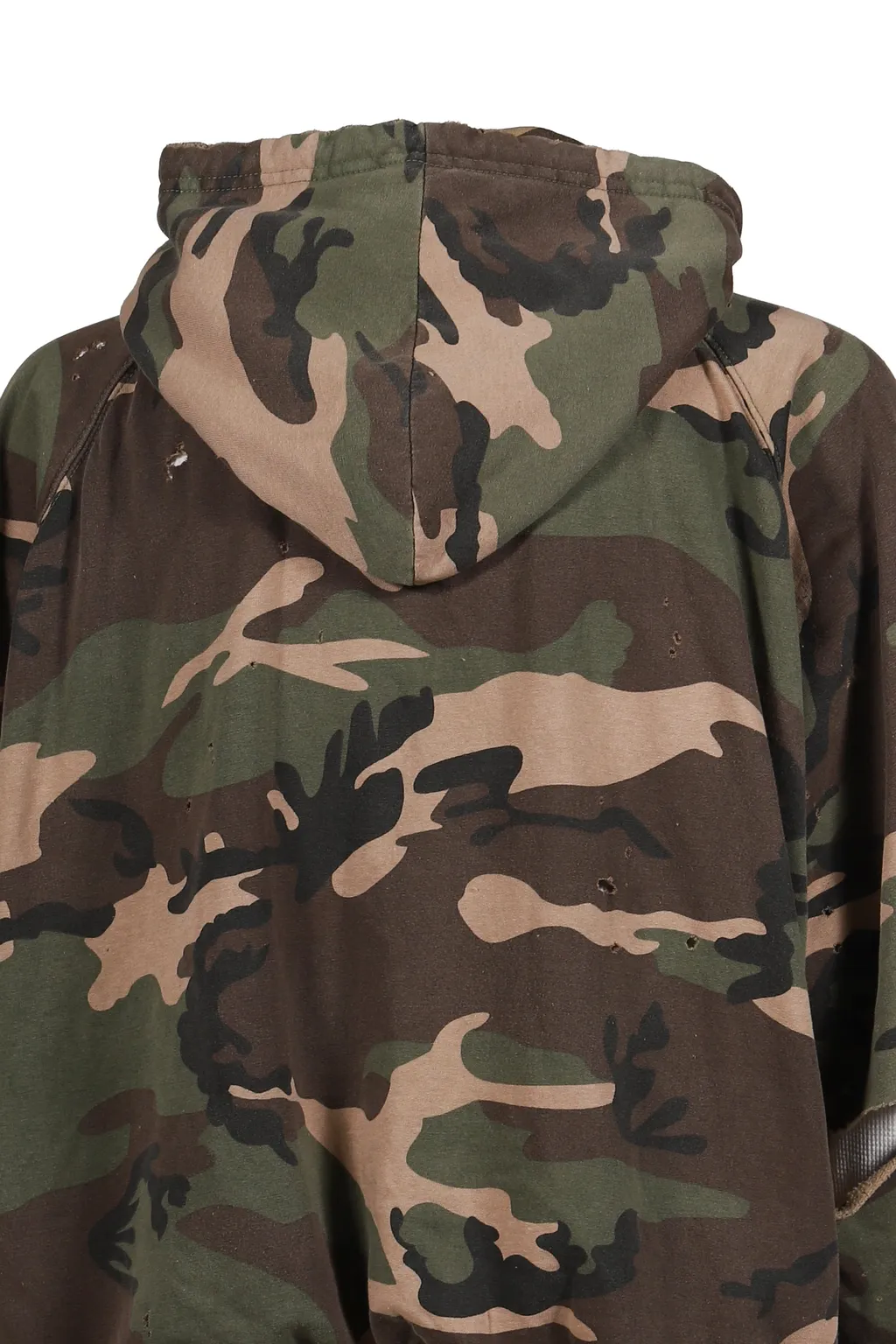 Hard Damaged Inner Waffle Sweat Parka / Camo