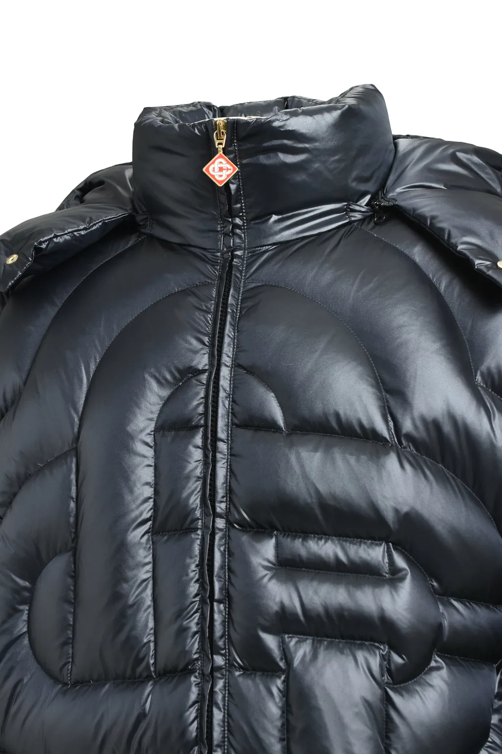 Cc Quilted Puffer Jacket / Blk