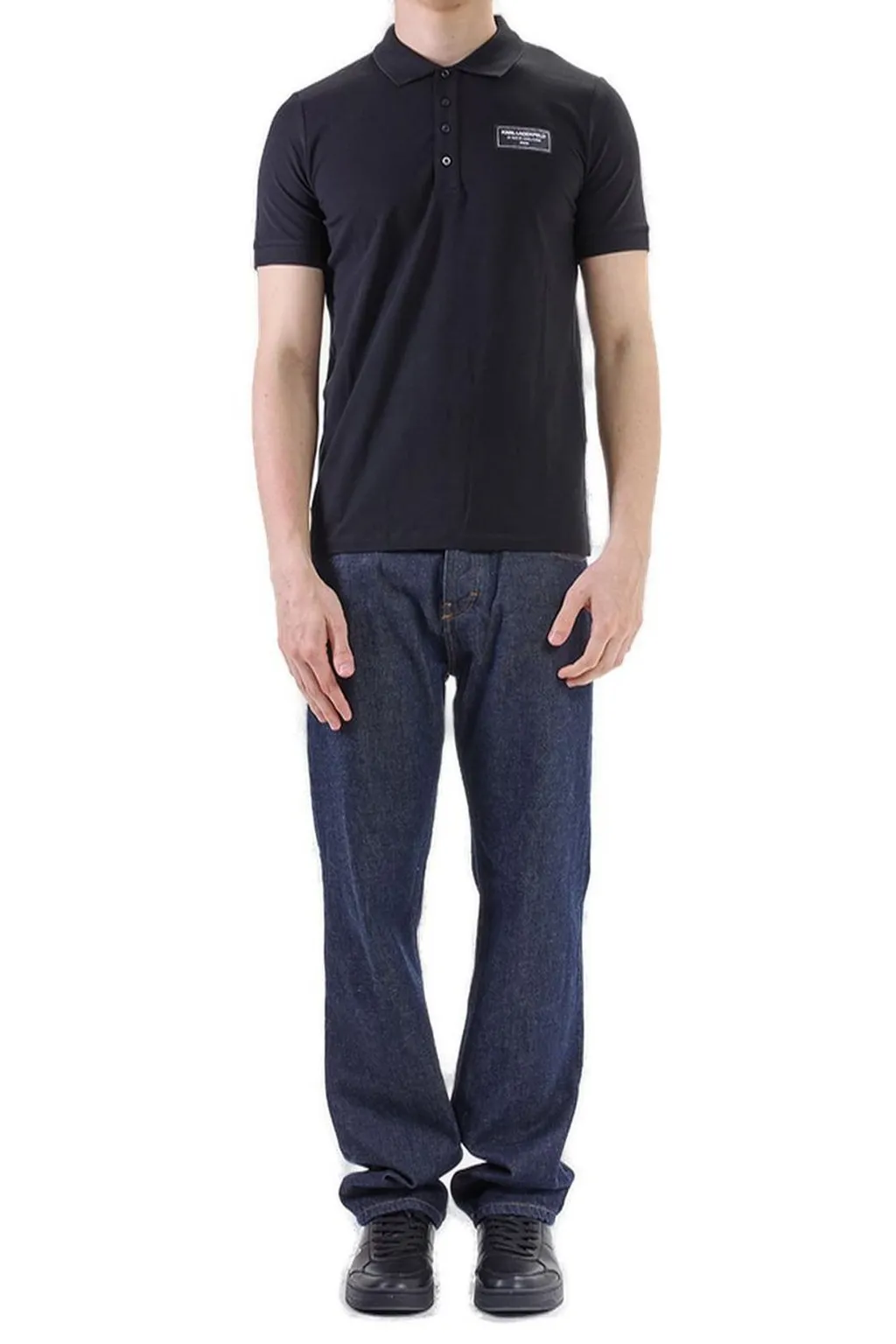 Karl Lagerfeld Logo Patch Polo Shirt