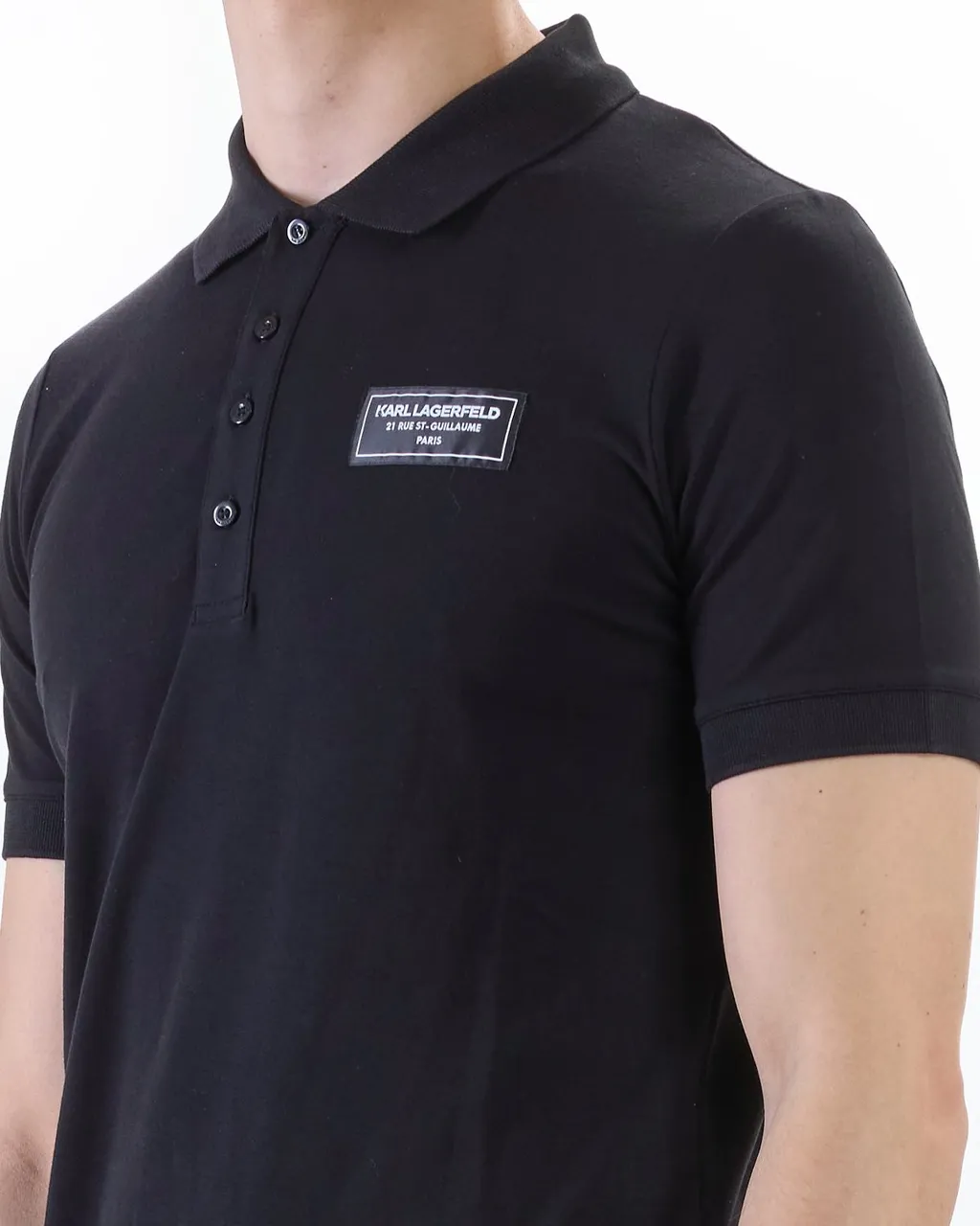 Karl Lagerfeld Logo Patch Polo Shirt
