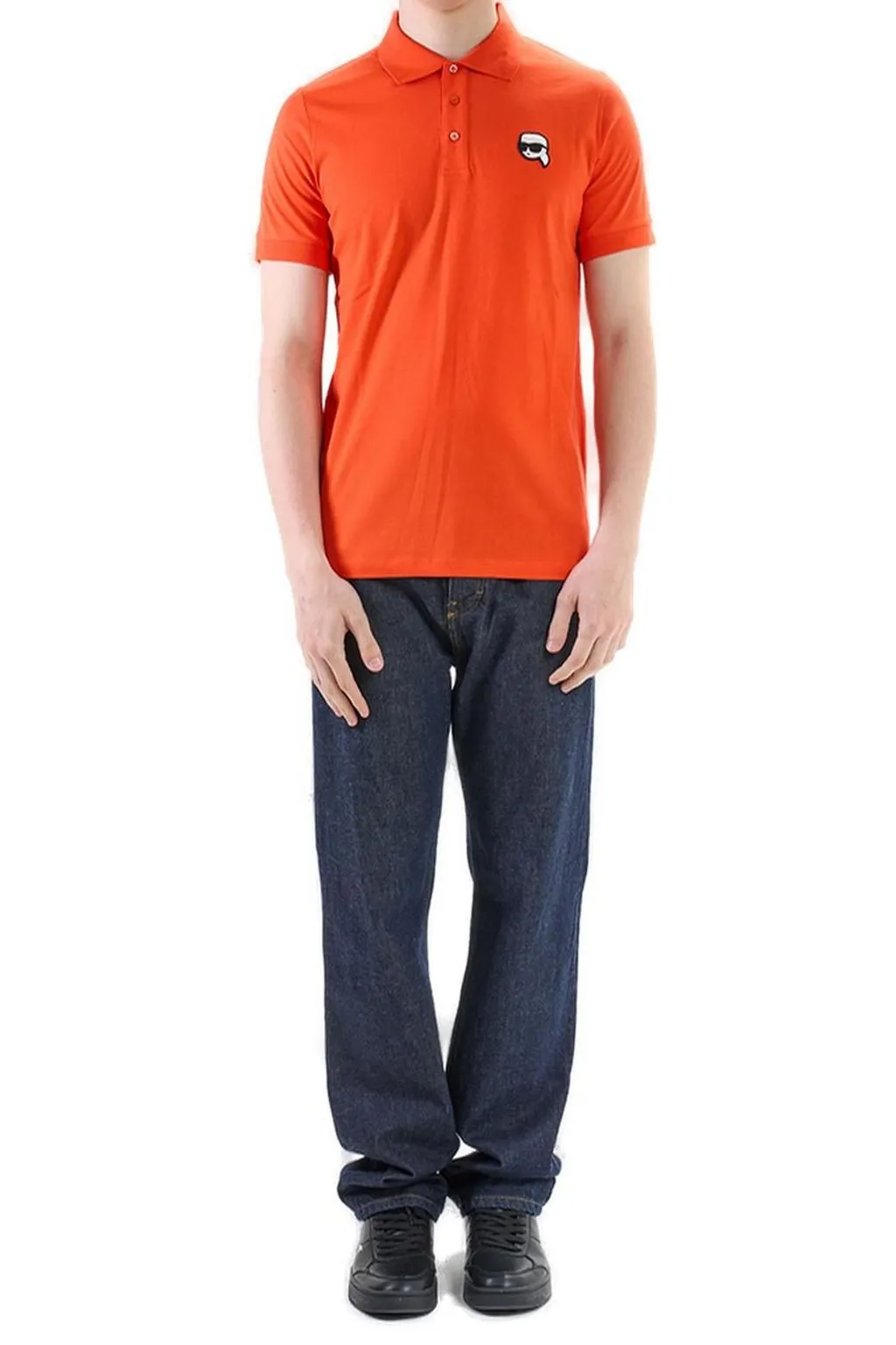 Karl Lagerfeld Logo Patch Polo Shirt