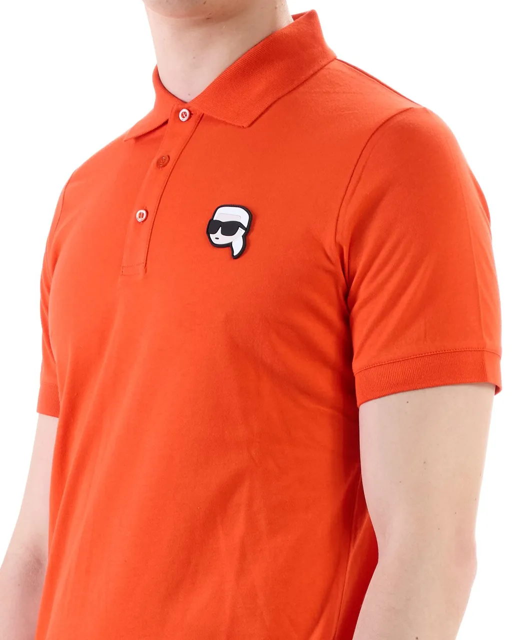 Karl Lagerfeld Logo Patch Polo Shirt