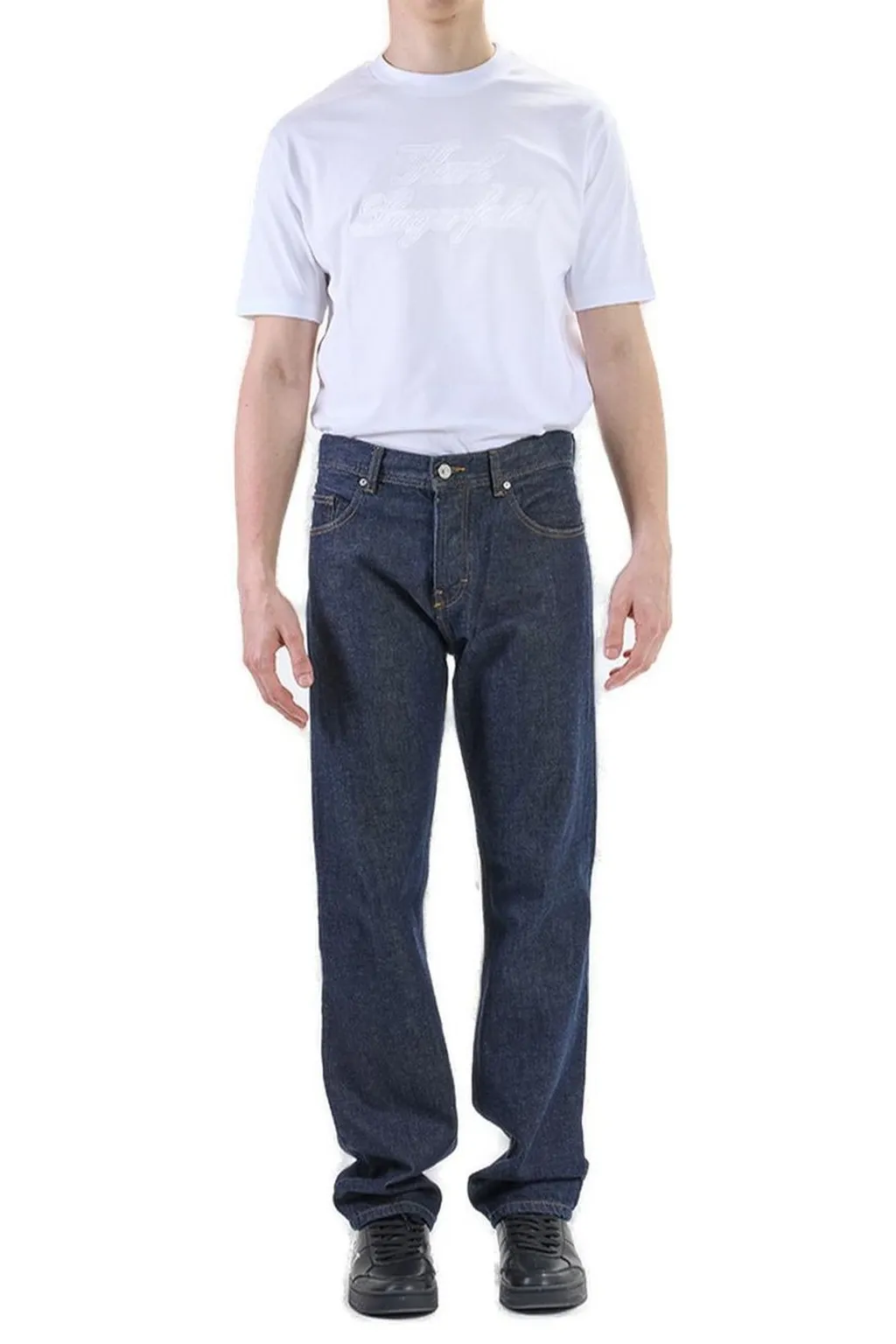 Karl Lagerfeld Relaxed-Fit Straight Jeans