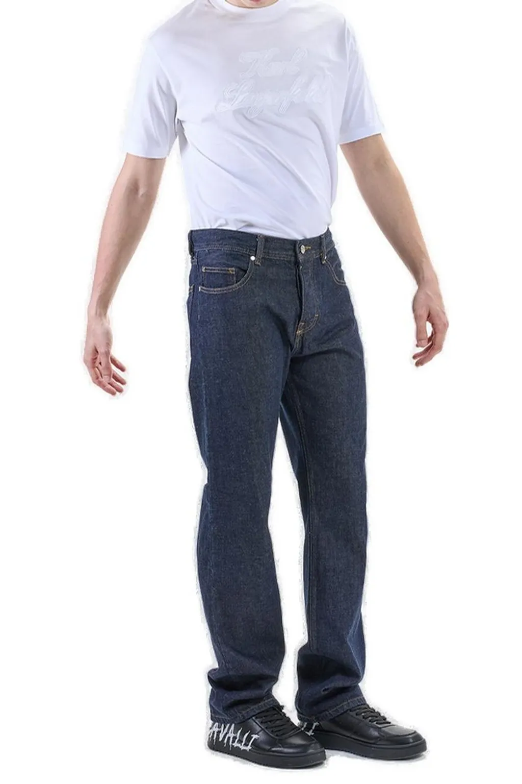 Karl Lagerfeld Relaxed-Fit Straight Jeans