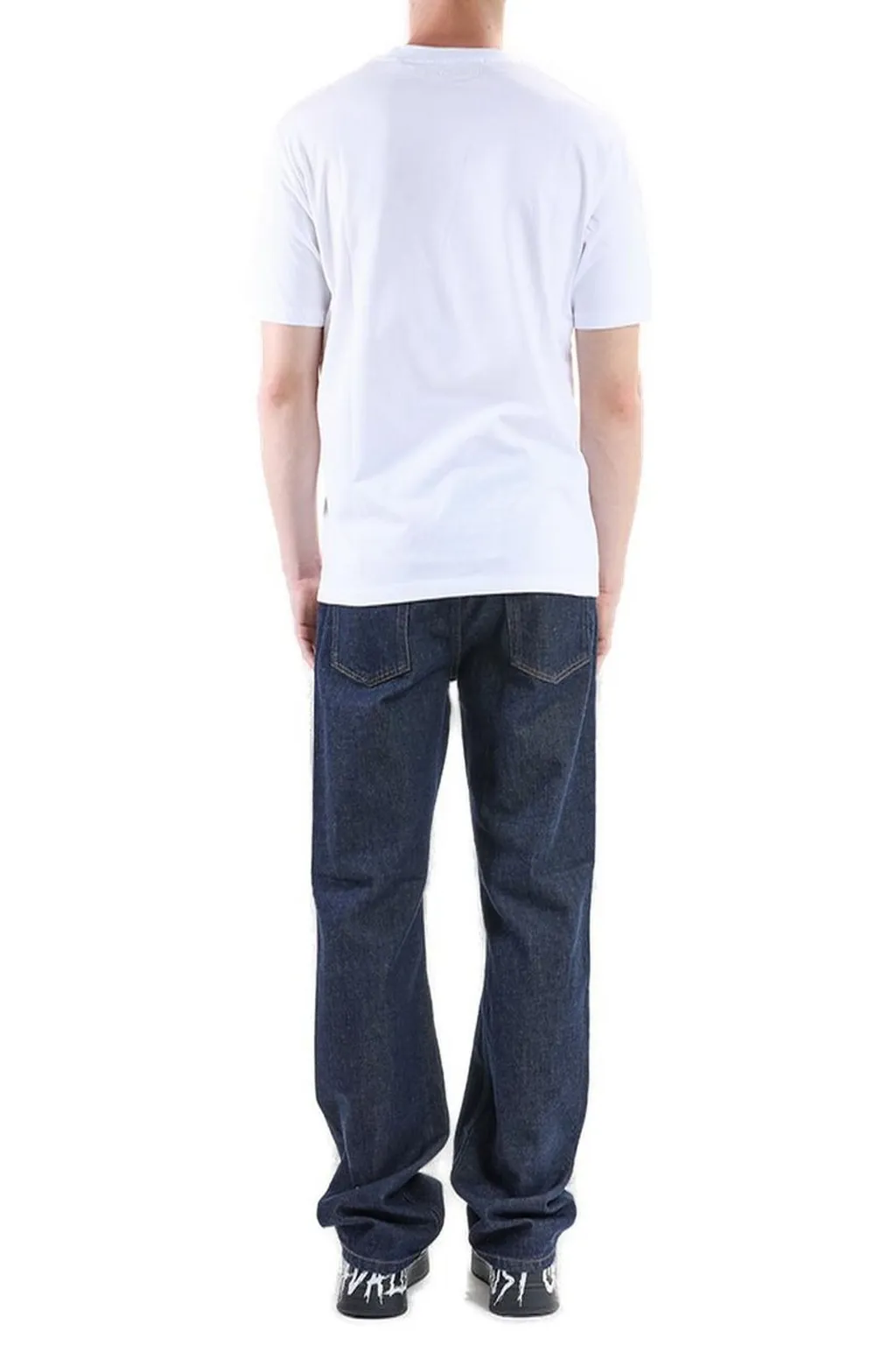 Karl Lagerfeld Logo Embossed Crewneck T-Shirt