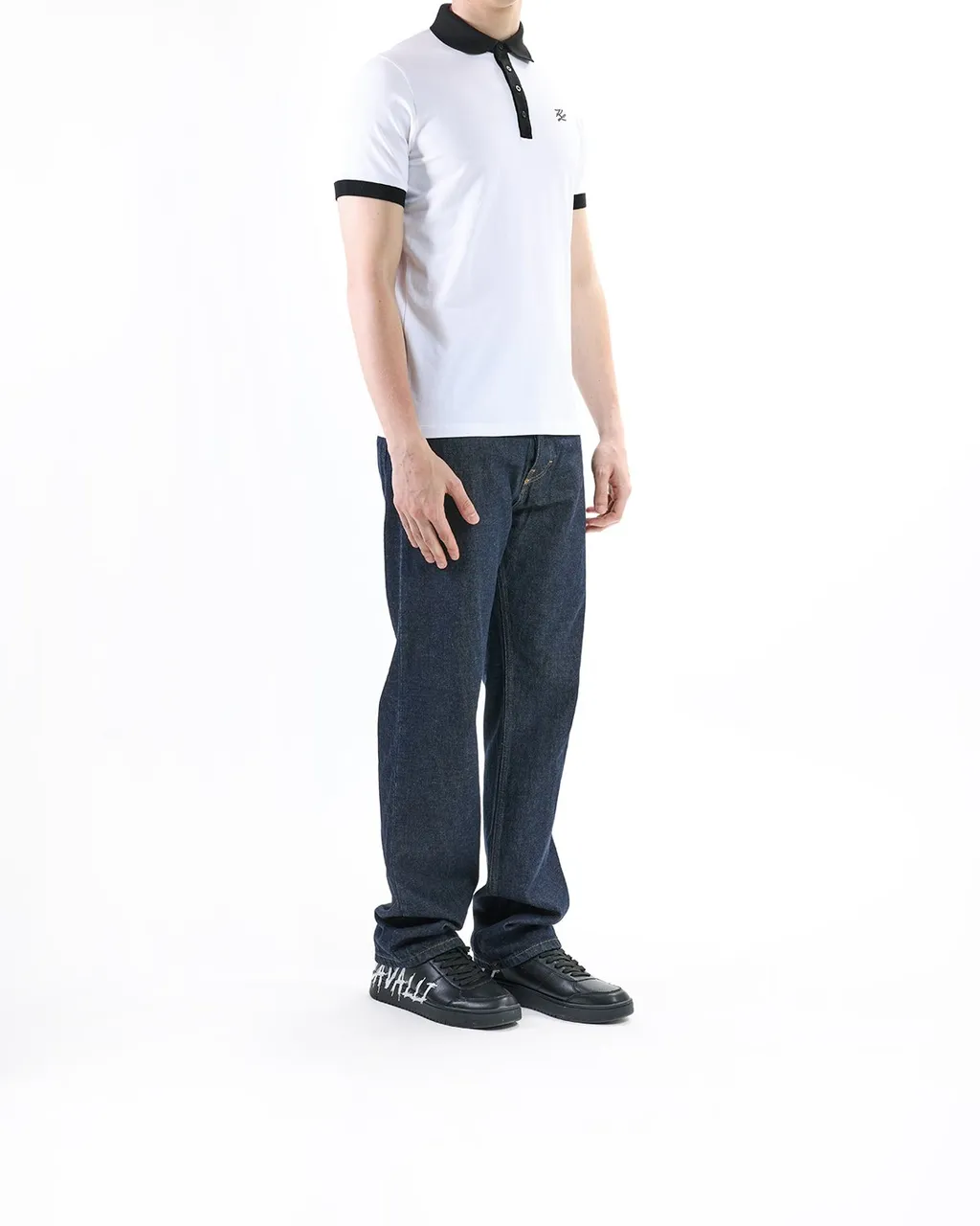 Karl Lagerfeld Contrast Collar Polo Shirt